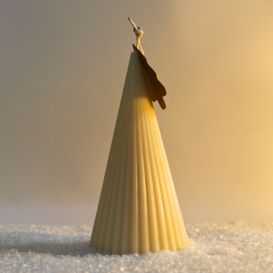 Χριστουγεννιάτικο Κερί Δέντρο σε Φυσική Απόχρωση